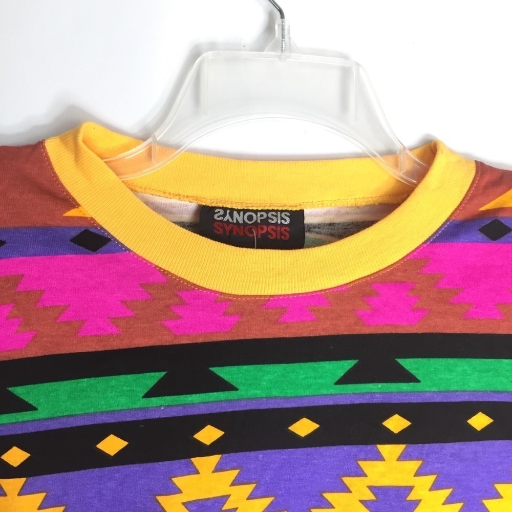Vintage Synopsis Southwestern Aztec Tribal Top M - Picture 2 of 5